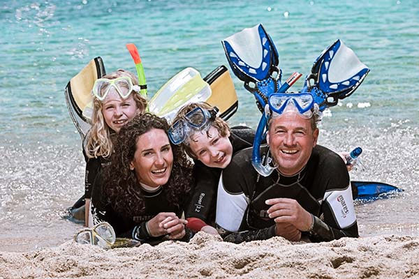 Familie am Strand